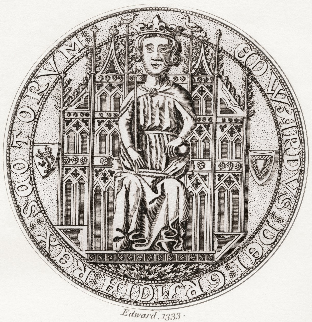 Selo de Edward Balliol, c. 1283-1367. de English School