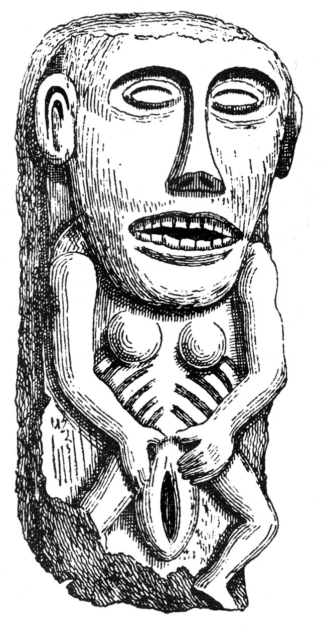 Sheela-na-Gig, de Ballinahend Castle, Tipperary, Irlanda de English School