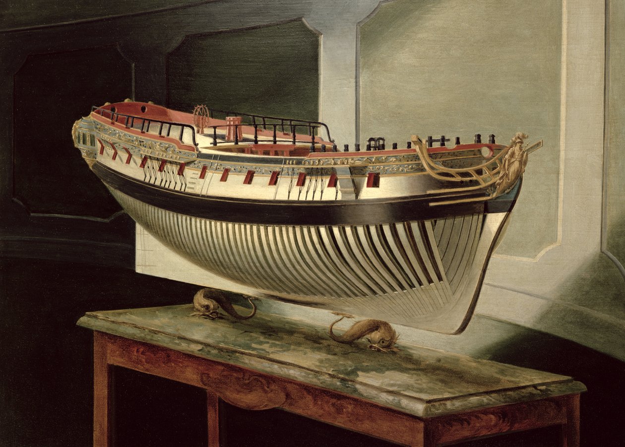 Retrato do Navio, de uma fragata de 36 ou 38 canhões, c.1775 de English School