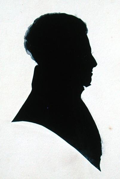 Silhueta de GB, do álbum de Michael Faraday (tinta sobre papel) de English School
