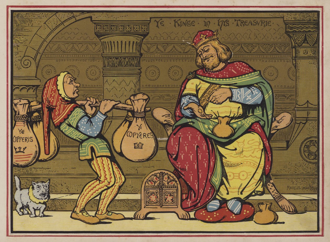 Sing A Song Of Sixpence (litografia a cores) de English School