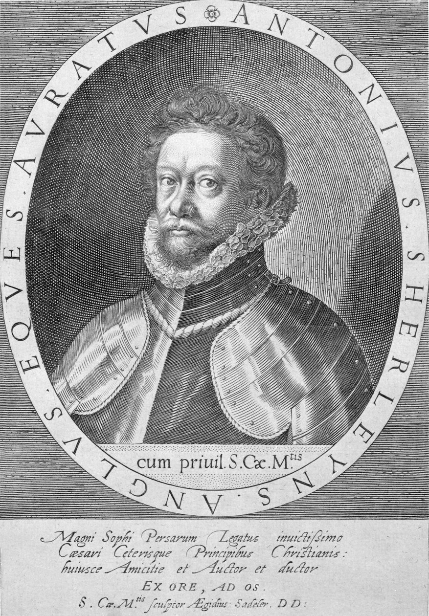 Sir Anthony Sherley (gravura) de English School