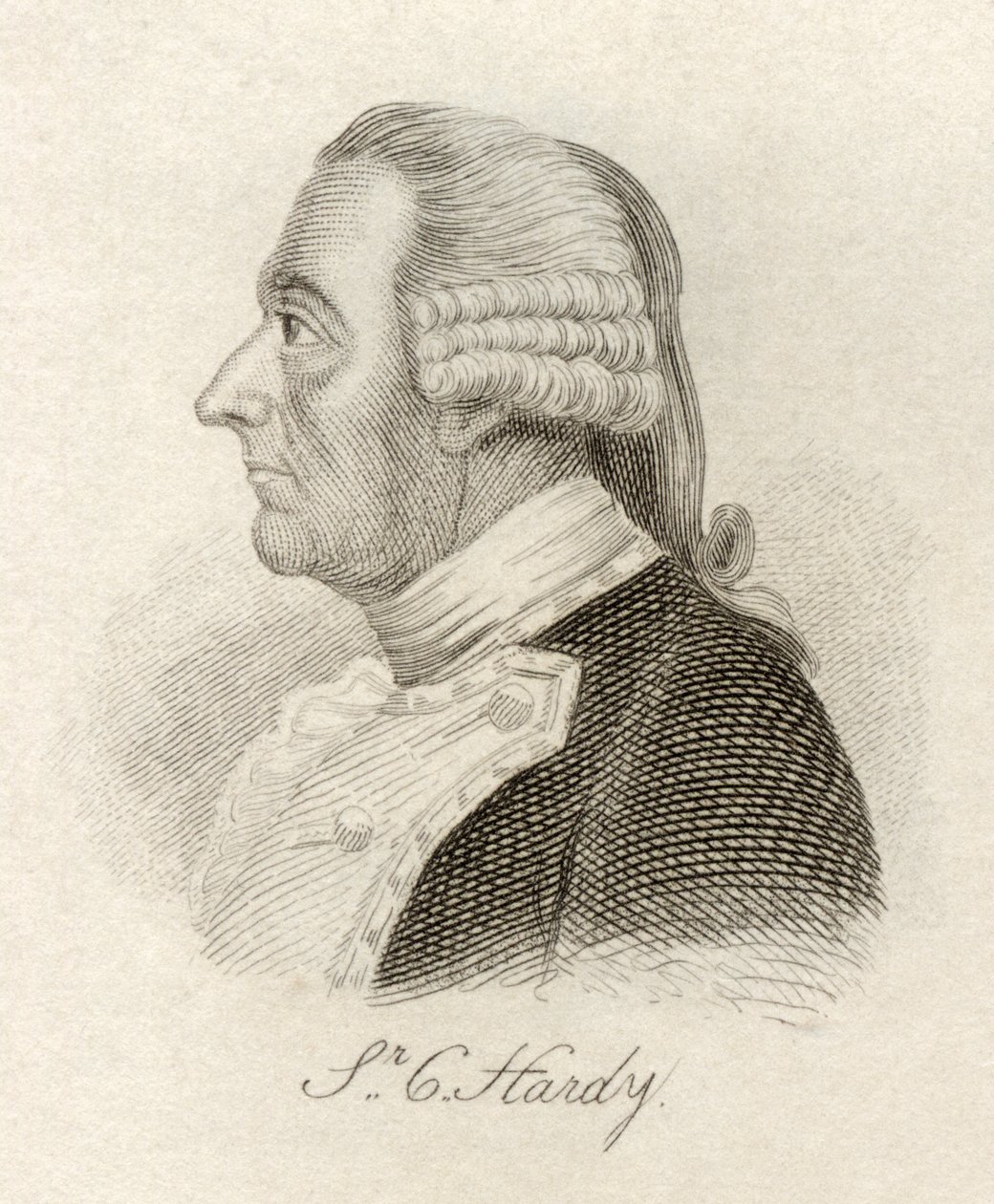 Sir Charles Hardy, do &39;Crabb&39;s Historical Dictionary&39;, publicado em 1825 de English School