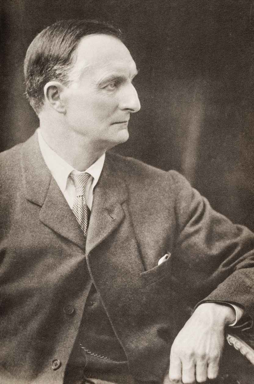 Sir Edward Gray, Visconde Grey of Falloden, ilustração de "King Edward and his Times" de Andre Maurois, publicado em 1933 (impresso) de English School