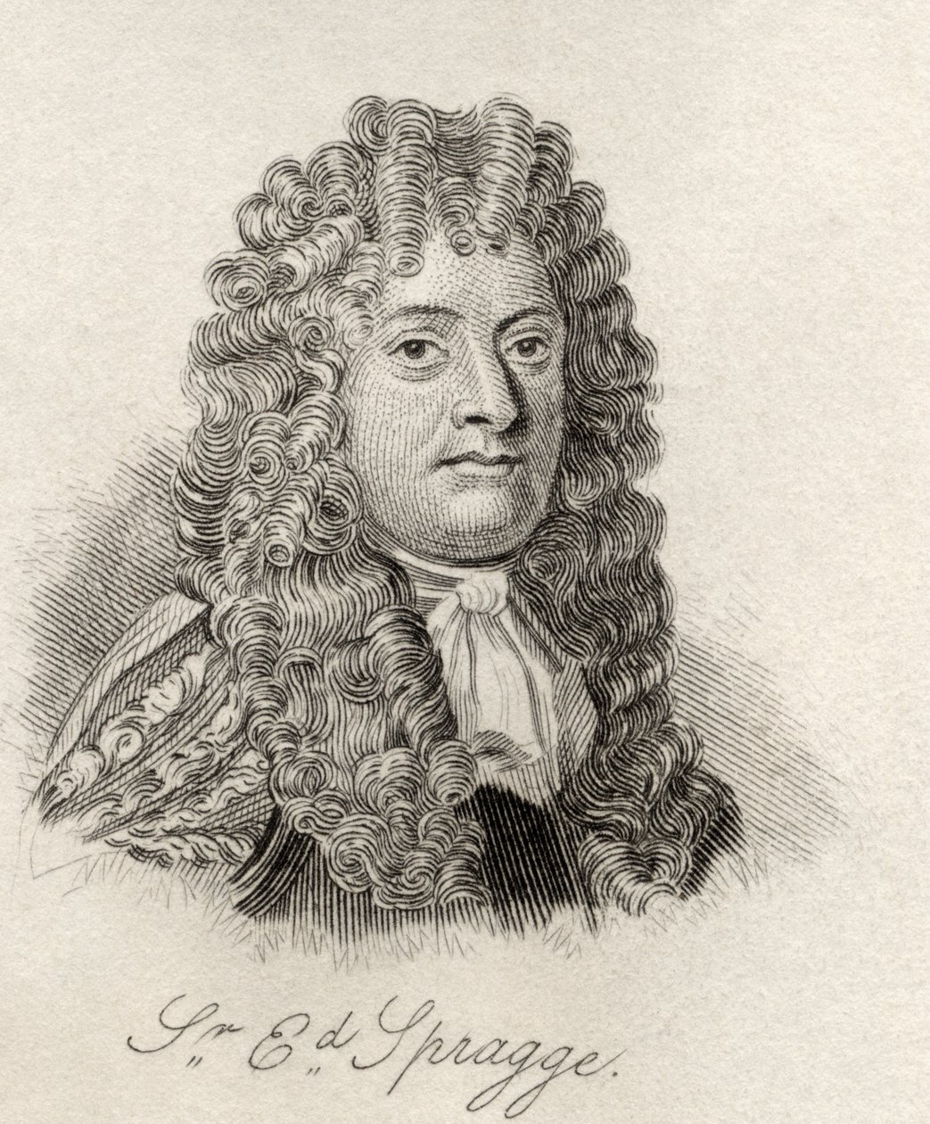 Sir Edward Spragge, do &39;Crabb&39;s Historical Dictionary&39;, publicado em 1825 de English School