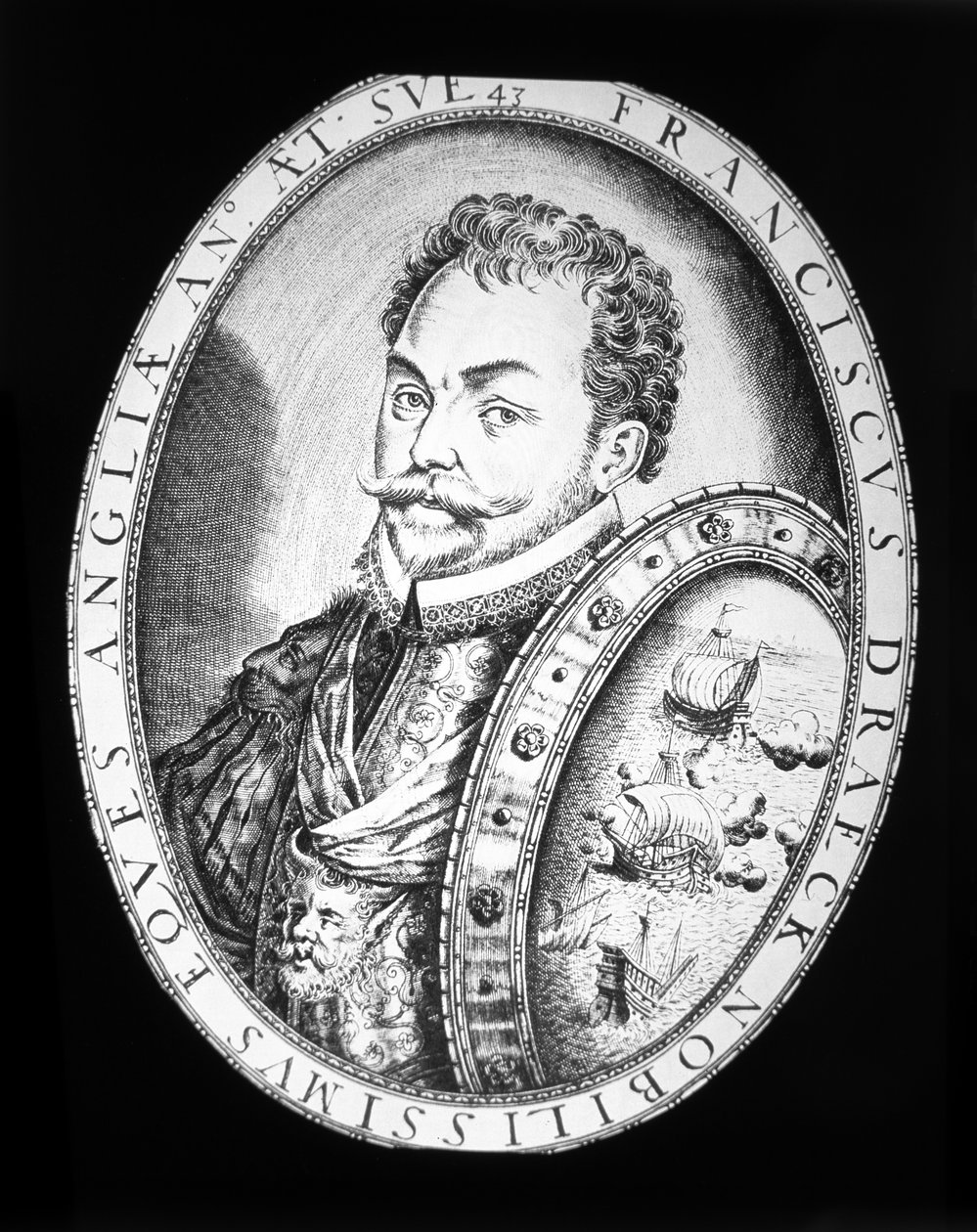Sir Francis Drake (gravura) de English School