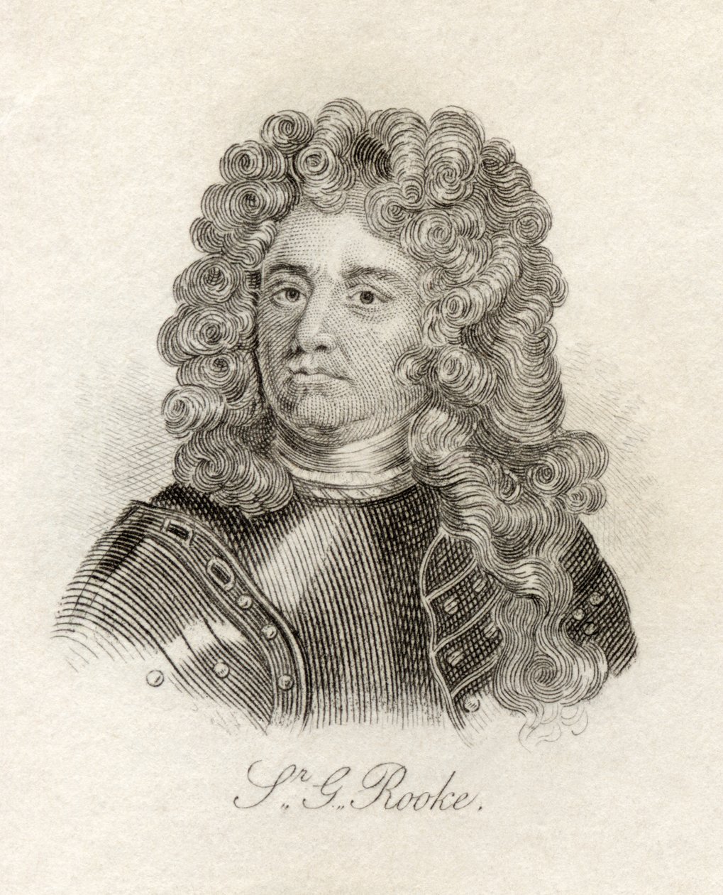 Sir George Rooke, do &39;Crabb&39;s Historical Dictionary&39;, publicado em 1825 de English School