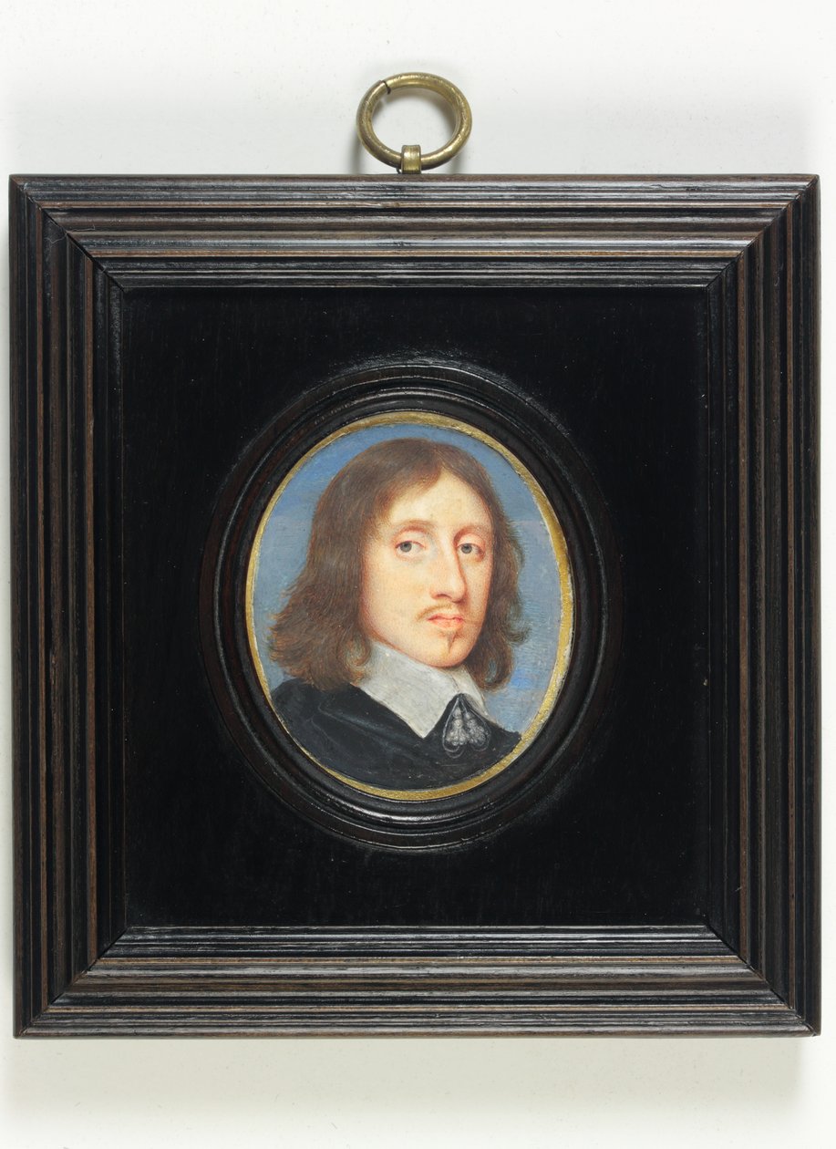 Sir Henry Vane The Younger (aguarela em velino) de English School
