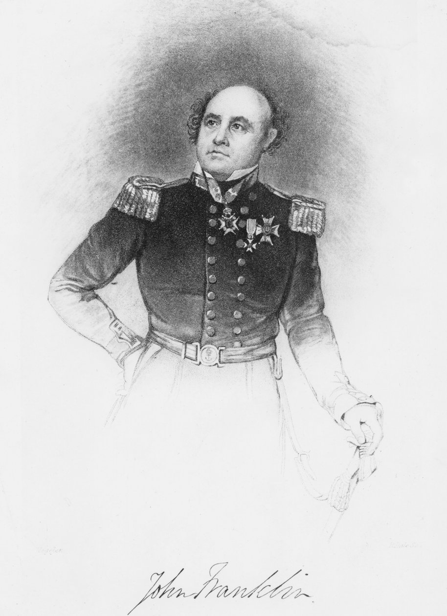 Sir John Franklin (gravura) de English School