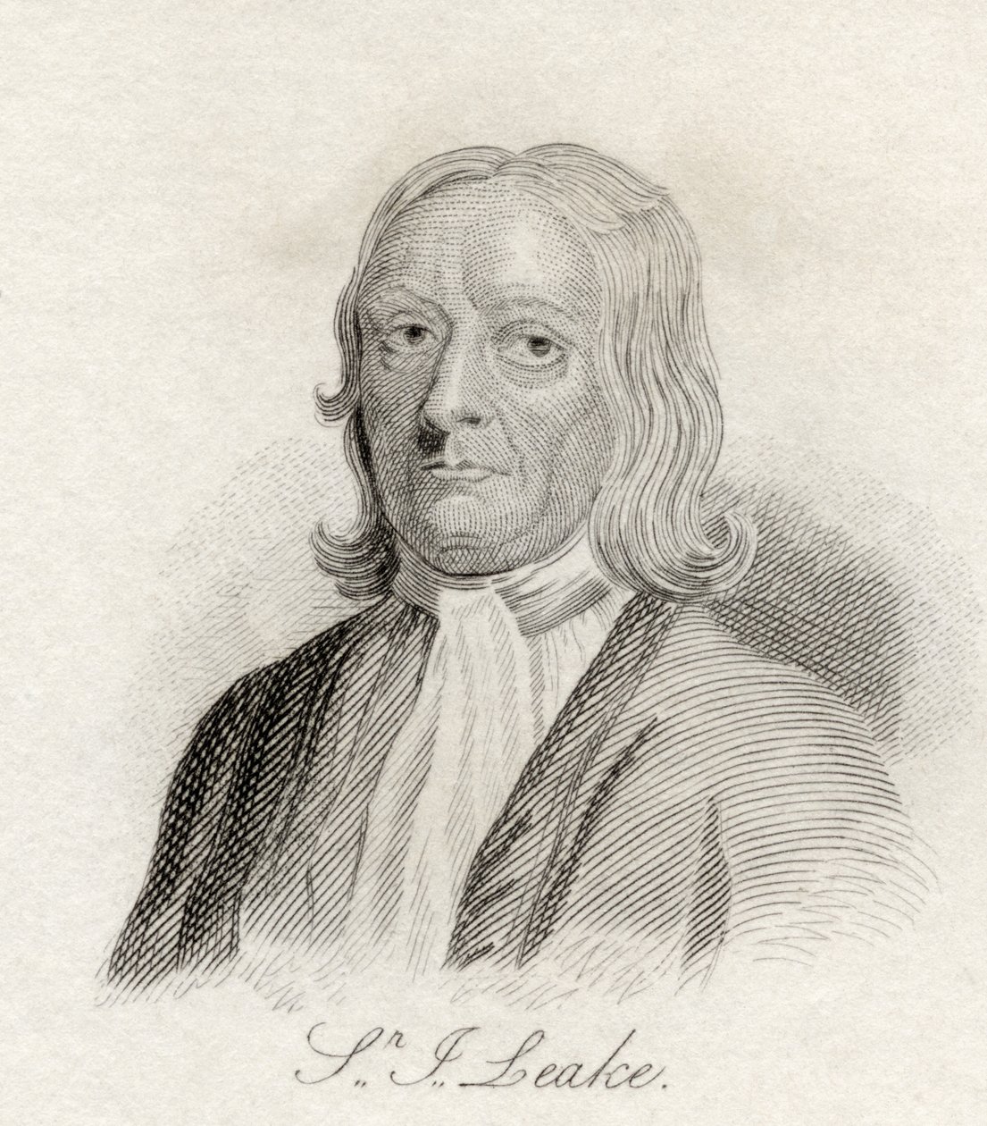 Sir John Leake, do &39;Crabb&39;s Historical Dictionary&39;, publicado em 1825 de English School