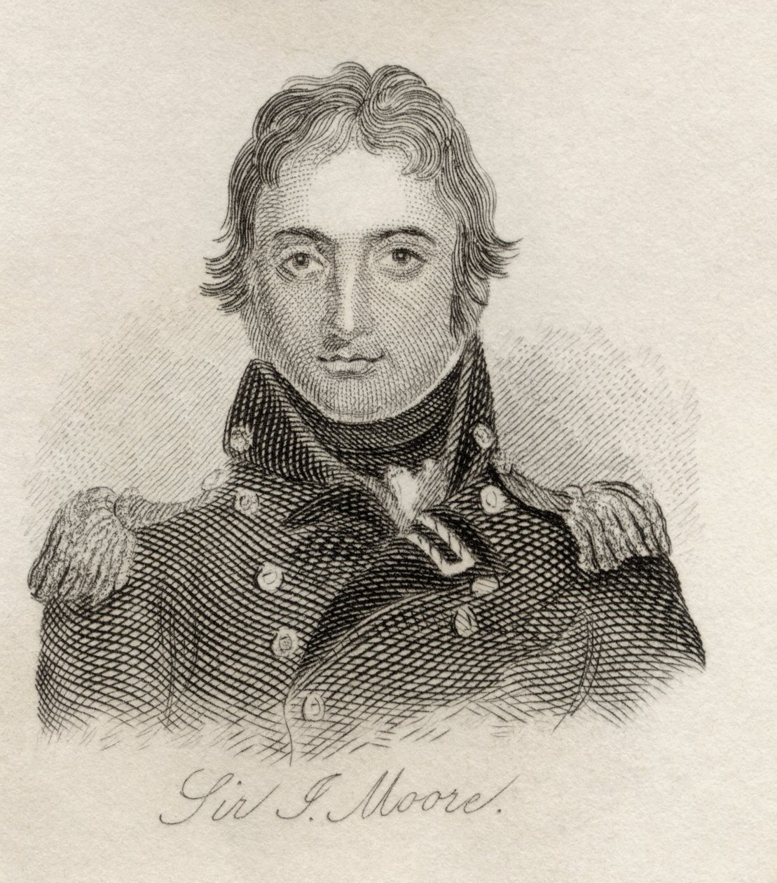 Sir John Moore, do &39;Crabb&39;s Historical Dictionary&39;, publicado em 1825 de English School