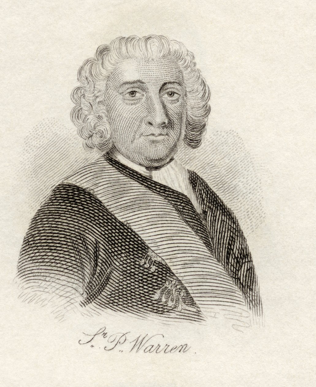 Sir Peter Warren, do &39;Crabb&39;s Historical Dictionary&39;, publicado em 1825 de English School