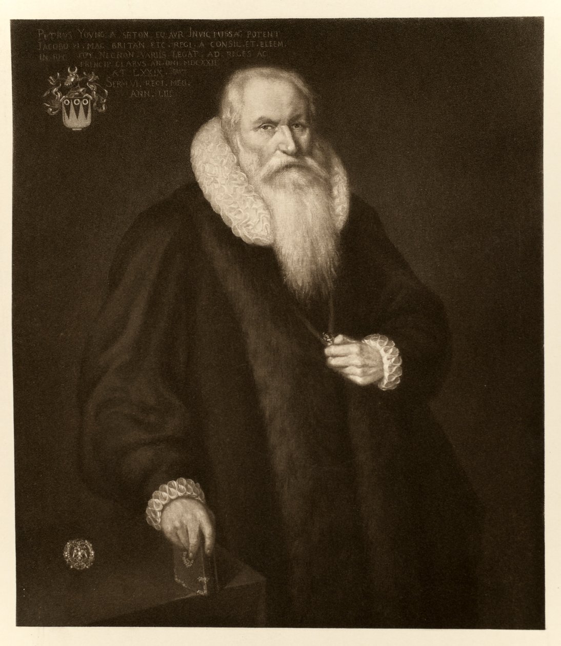 Sir Peter Young, de James I e VI, impresso por Manzi Joyant & Co. Paris, 1904 de English School