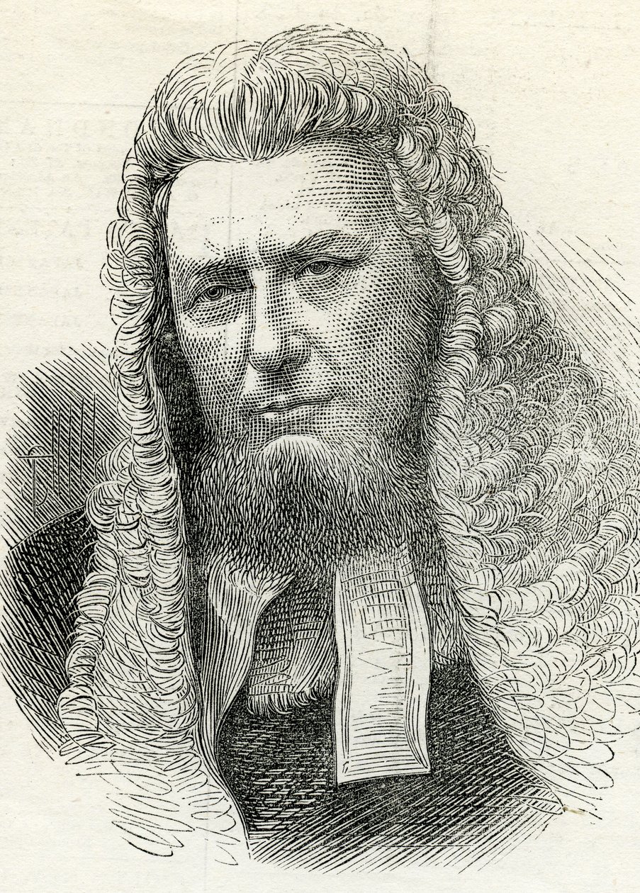 Sir Richard Paul Amphlett (1809-83) de The London News ilustrado 7 de fevereiro de 1874 de English School