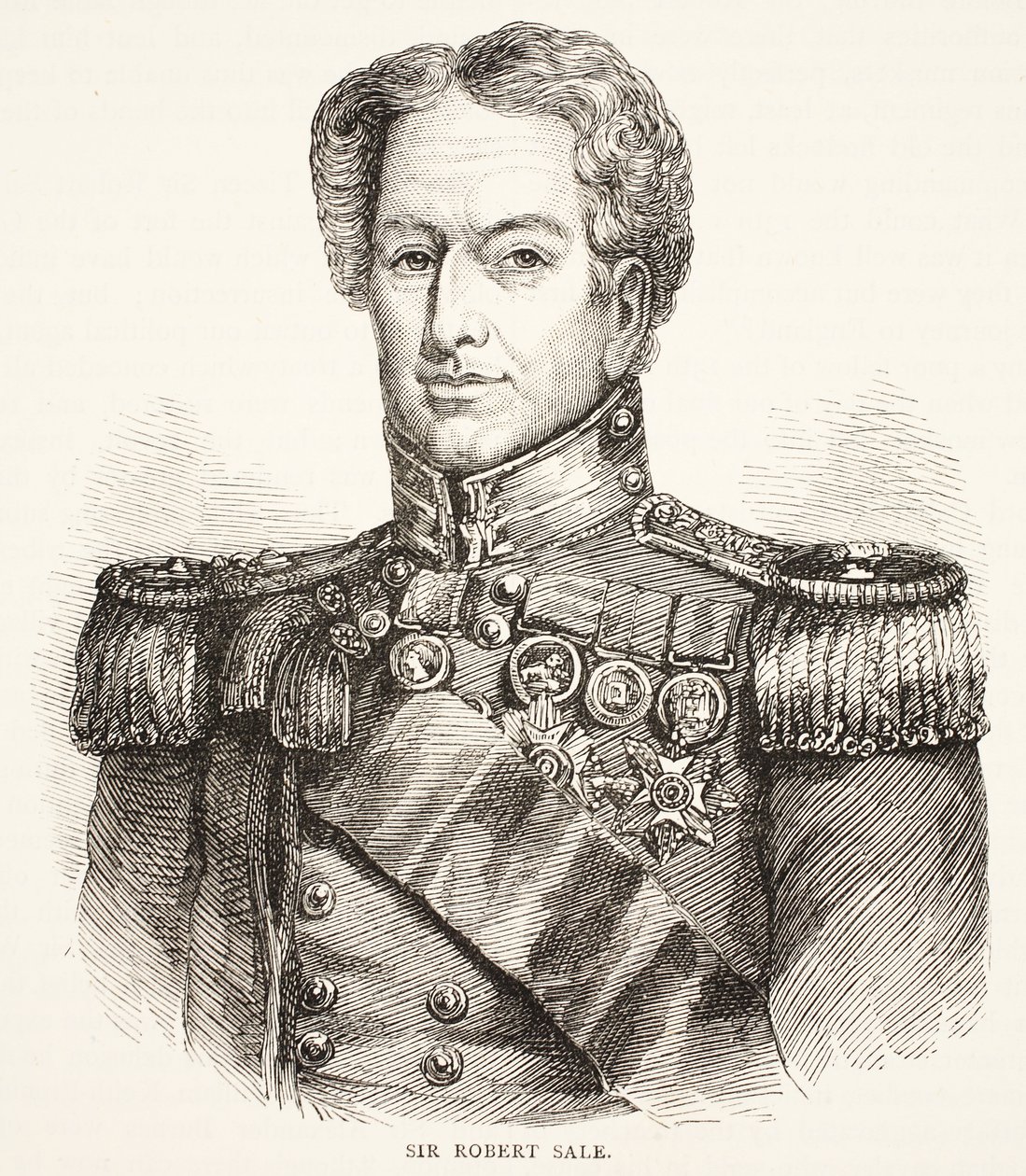 Sir Robert Sale, ilustração da história ilustrada de Cassells da Inglaterra de English School