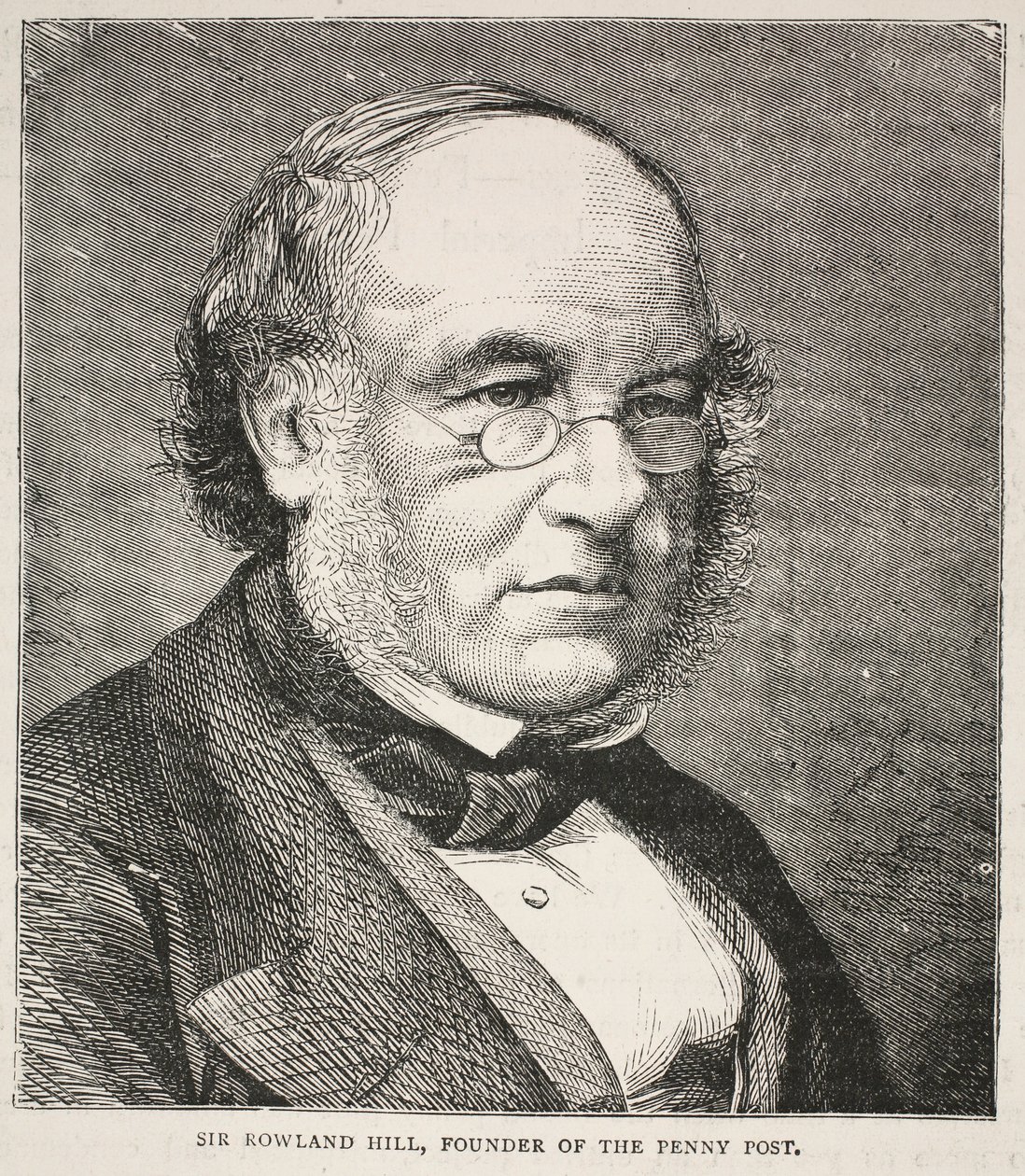 Sir Rowland Hill, fundador do Penny Post de English School