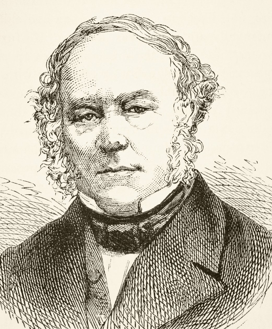 Sir Rowland Hill, de "A História Nacional e Doméstica da Inglaterra", de William Hickman Smith Aubrey (1858-1916) publicou Londres, c.1890 de English School