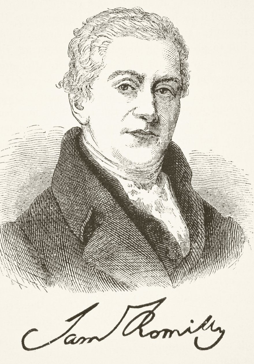 Sir Samuel Romilly, de "A História Nacional e Doméstica da Inglaterra", de William Hickman Smith Aubrey (1858-1916) publicou Londres, c.1890 de English School