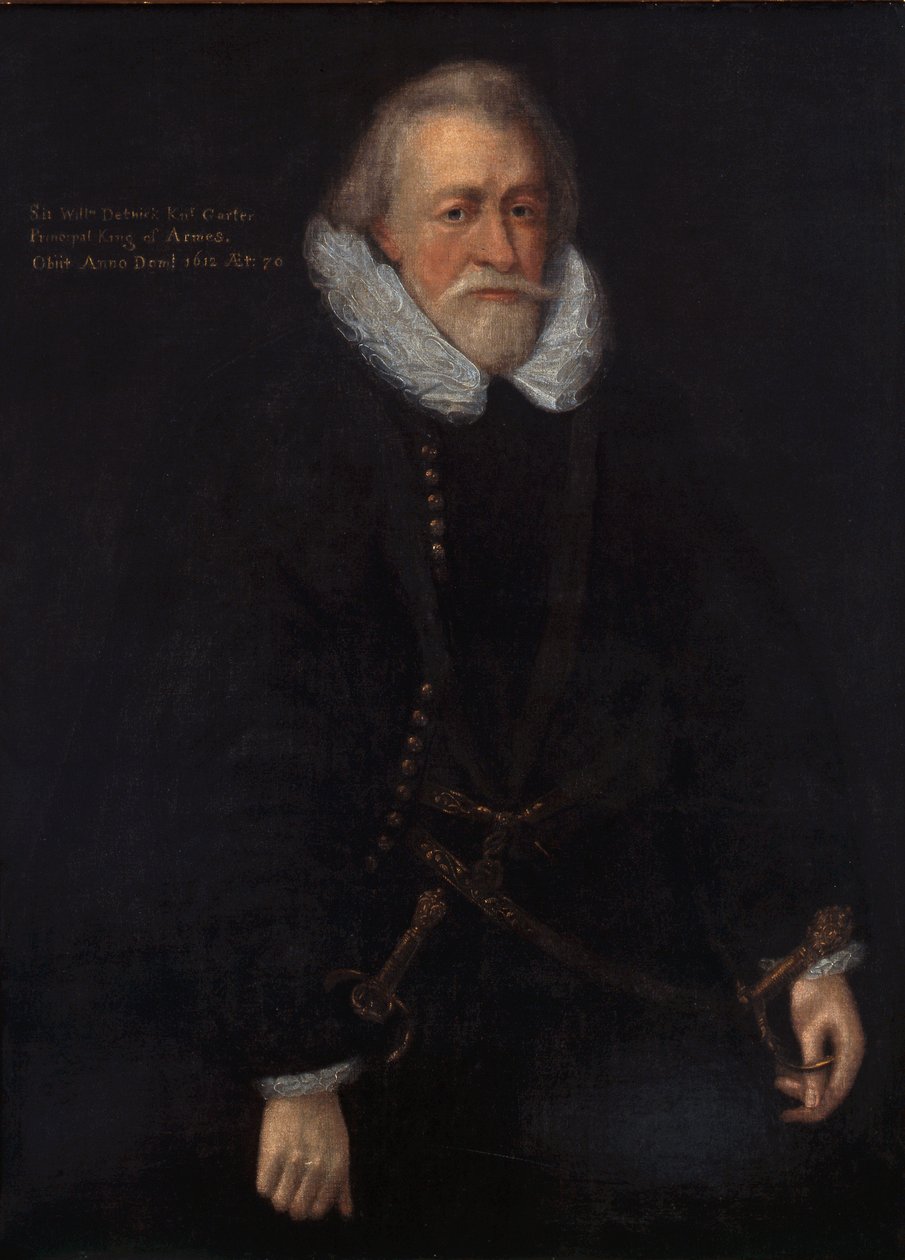 Sir William Dethick, Rei de Armas da Jarreteira de English School