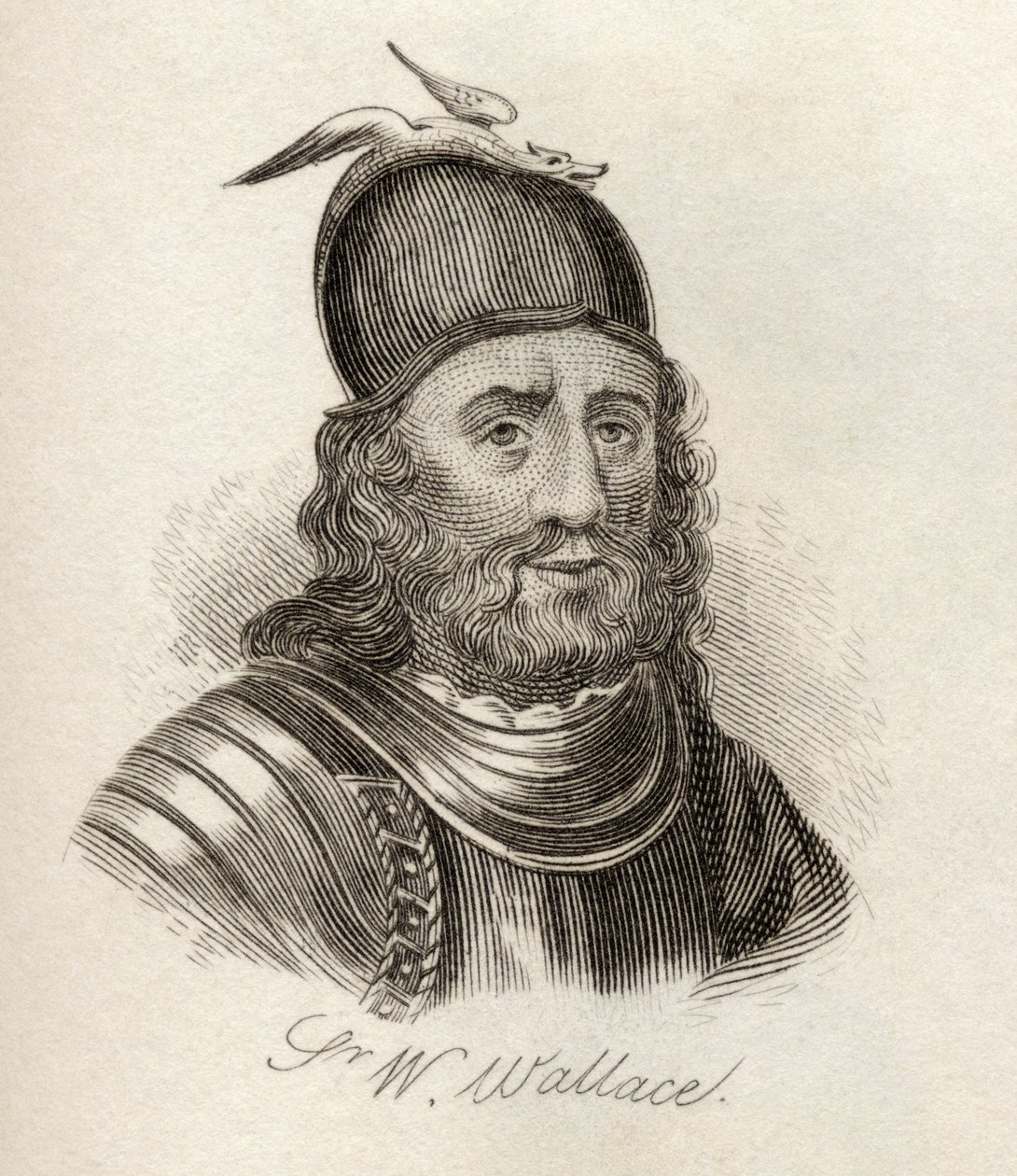 Sir William Wallace, do &39;Crabb&39;s Historical Dictionary&39;, publicado em 1825 de English School