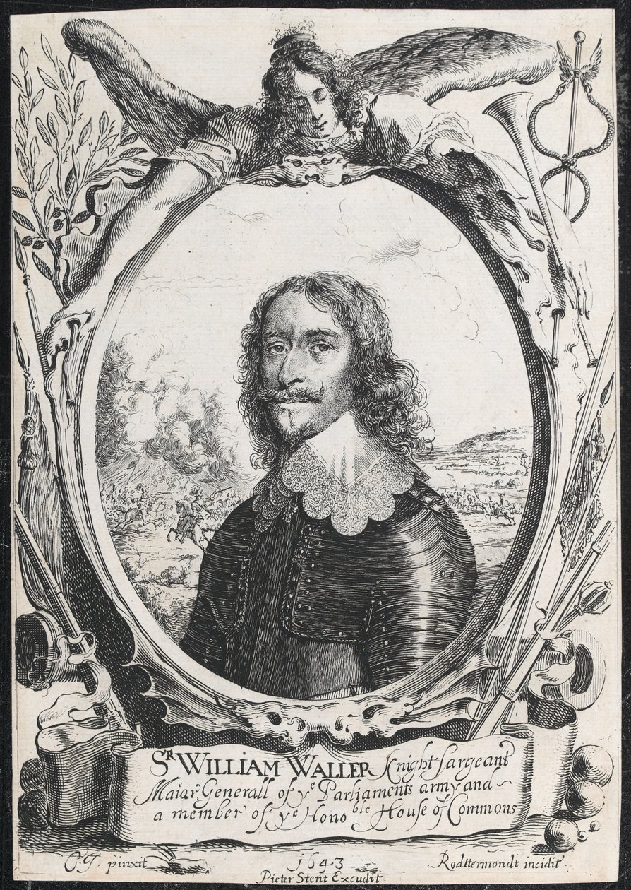 Sir William Waller, Cavaleiro Sargento Major Generall de vós, exército do Parlamento e membro de vós Honoble. Câmara dos Comuns de English School