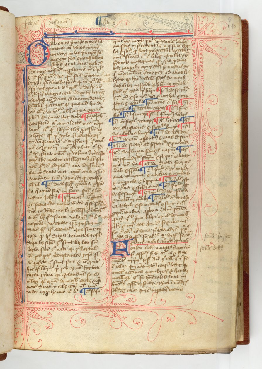 Sloane 280, f.9r Prefácio de 