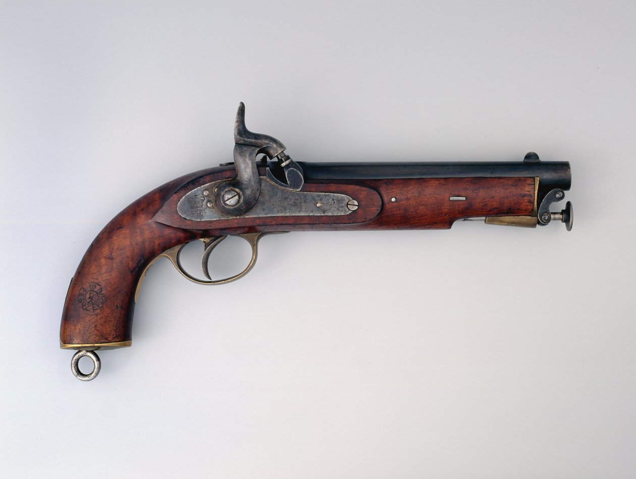 Smoothbore .656 em pistola de percussão, 1873 de English School