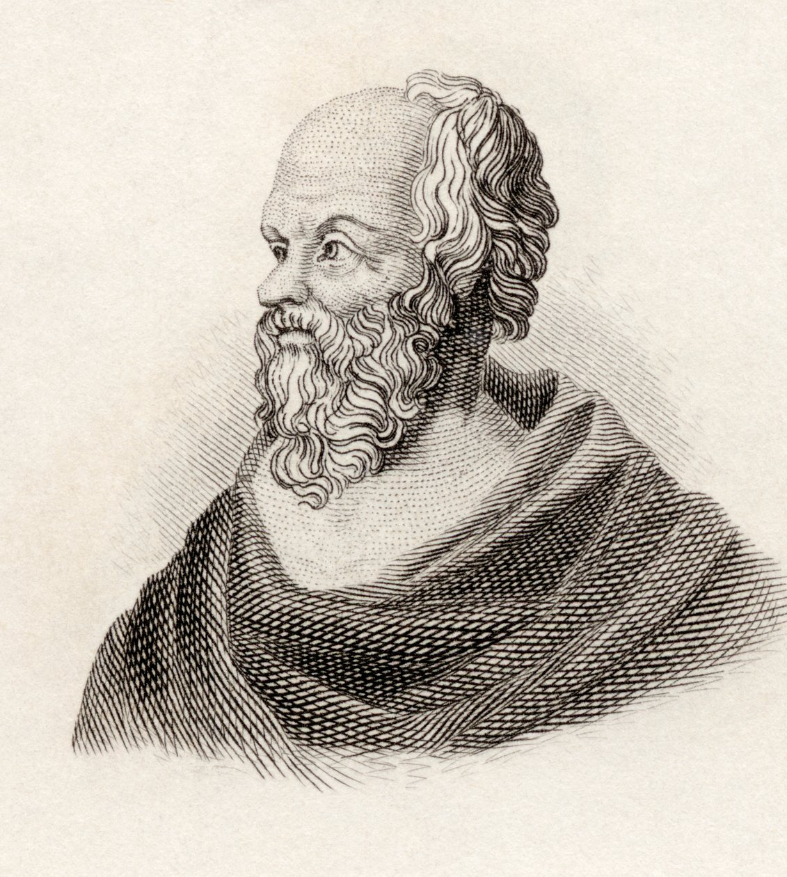 Sócrates, do "Crabbes Historical Dictionary", publicado em 1825 de English School