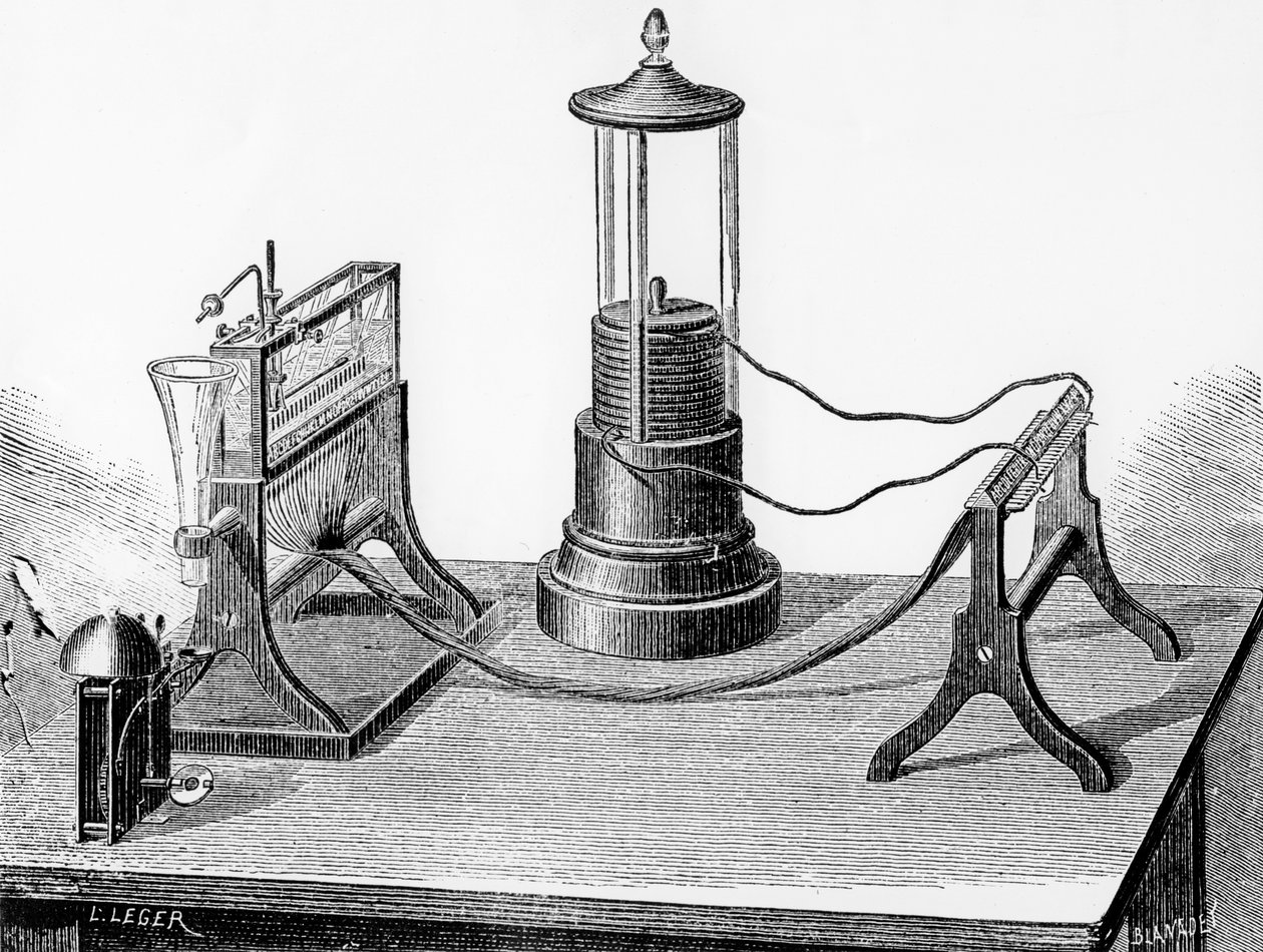 Soemmerings aperfeiçoado telégrafo, 1883 de English School