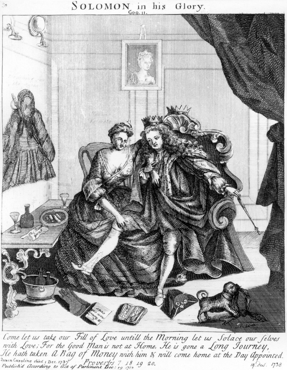 Salomão em sua glória, por volta de 1738 de English School
