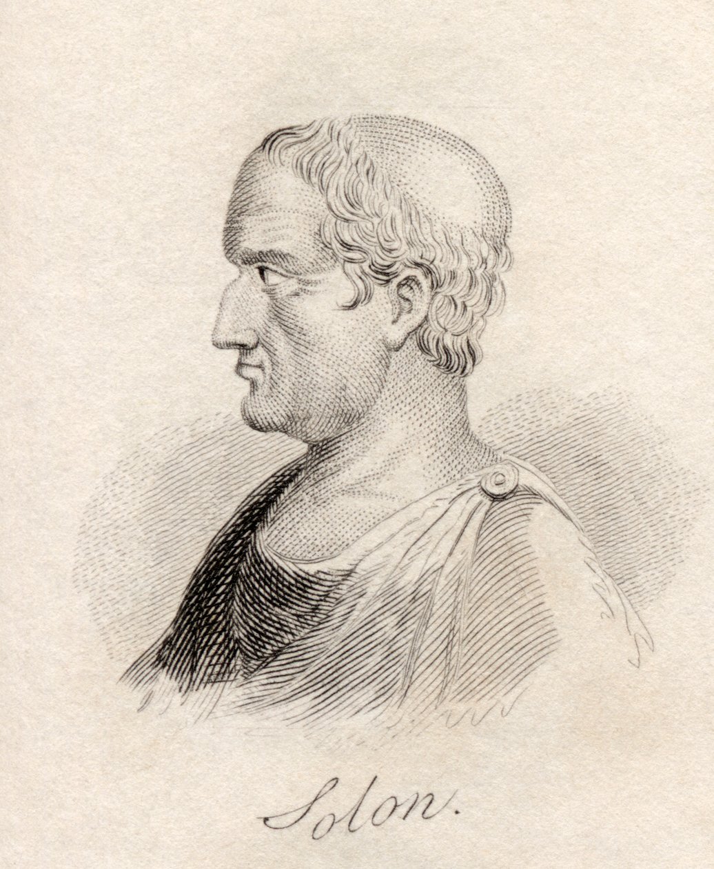 Solon, do &39;Crabb&39;s Historical Dictionary&39;, publicado em 1825 de English School