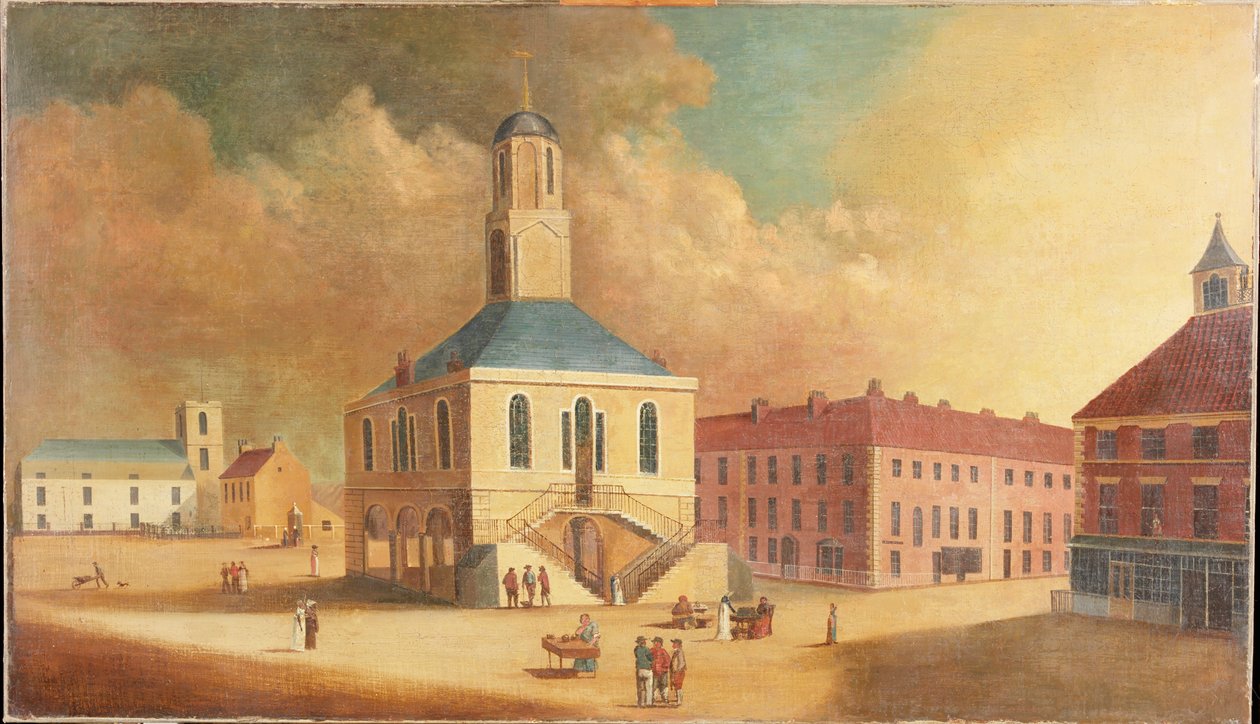 South Shields Market Place, c. 1800 de English School