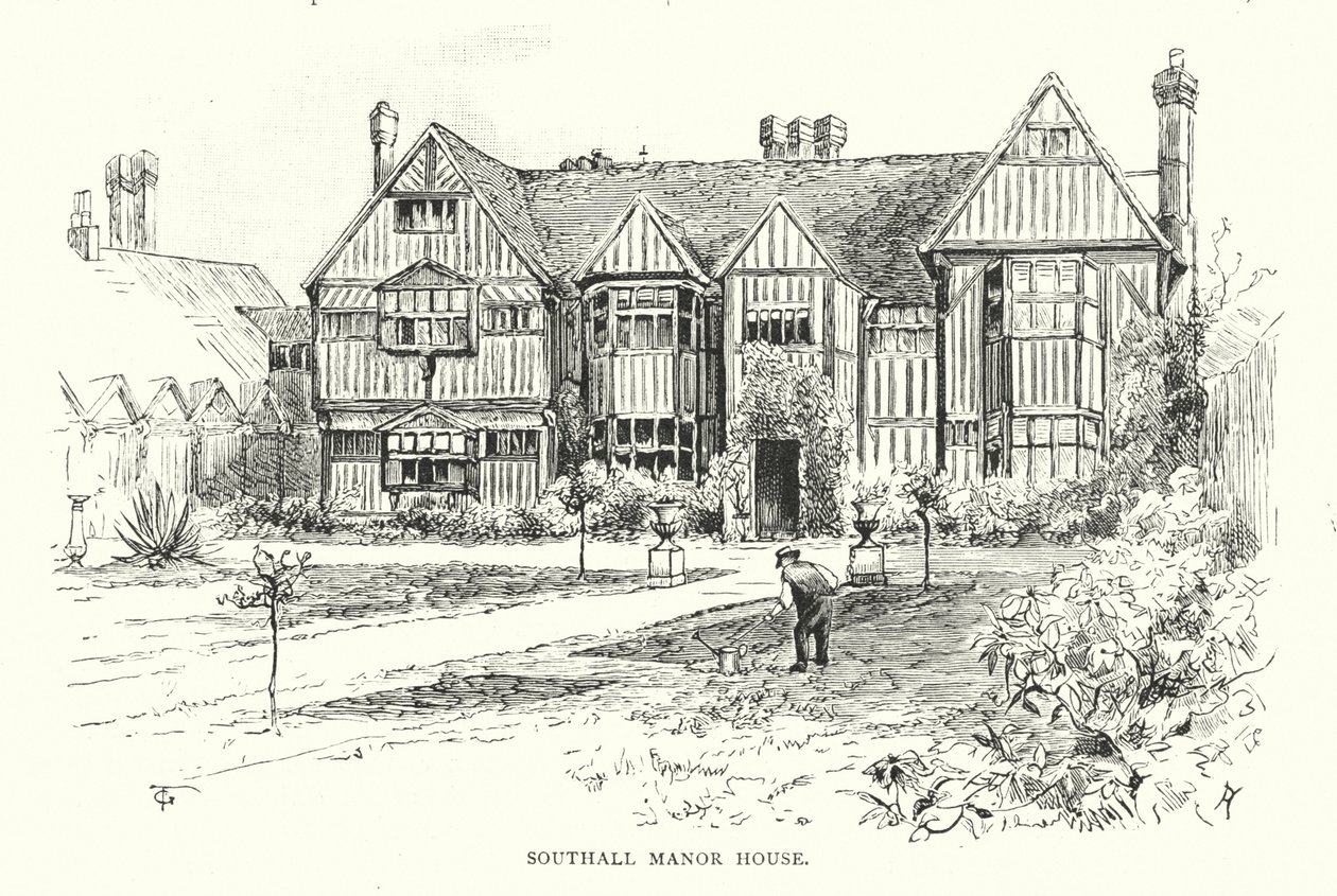 Casa senhorial de Southall (gravura) de English School