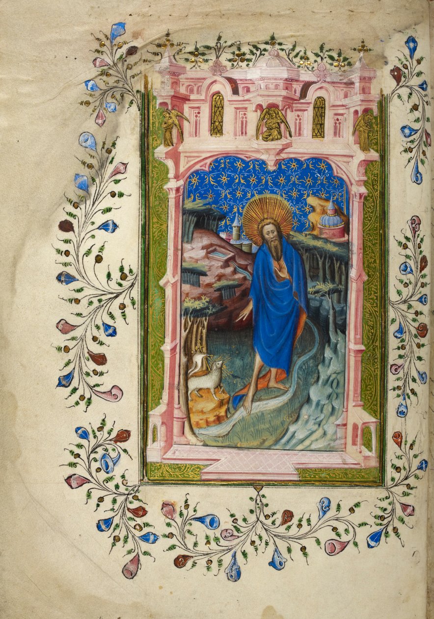 São João Batista, com Agnus Dei 1405-10 (cor sobre pergaminho) de English School