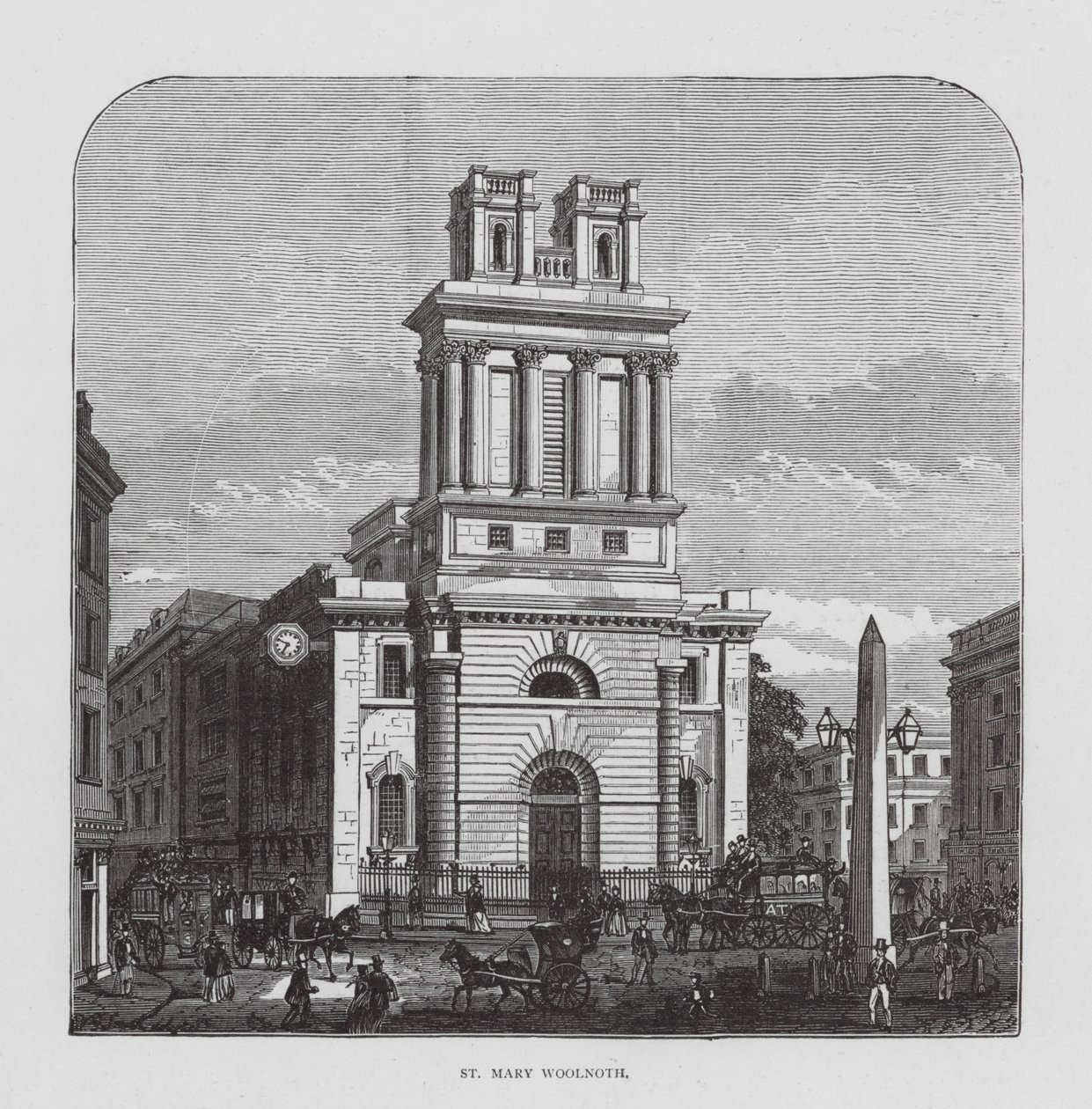 Santa Maria Woolnoth (litografia) de English School