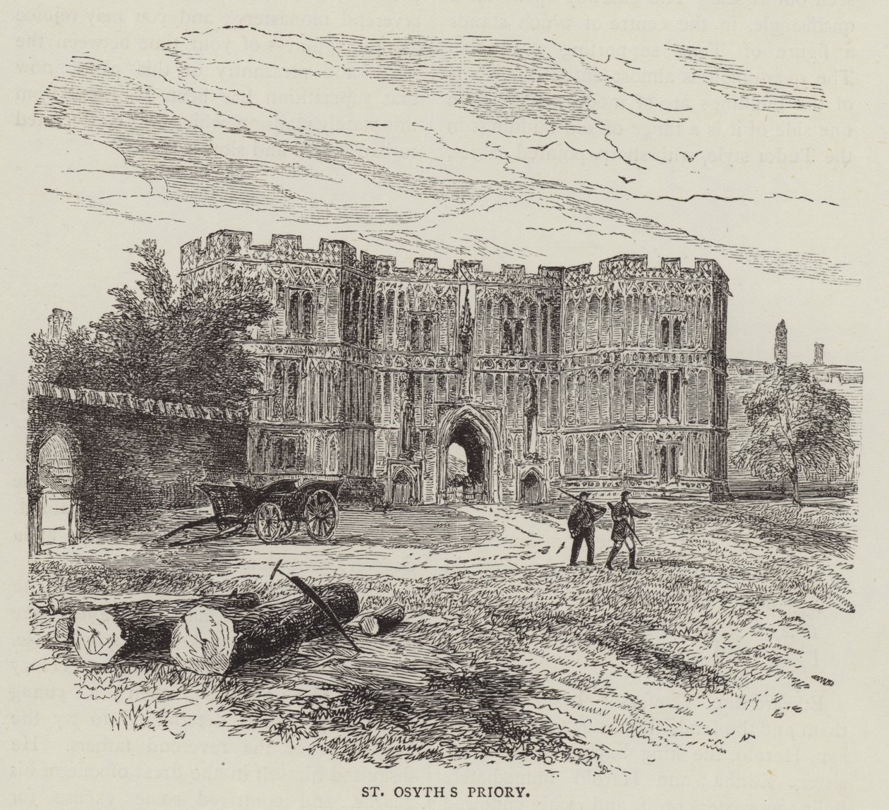 Priorado de St Osyth (gravura) de English School