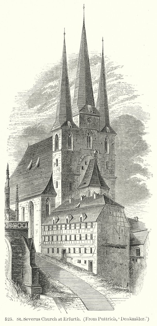 Igreja de São Severo em Erfurth (gravura) de English School