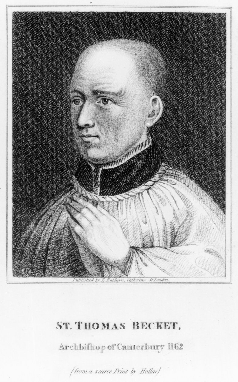 St. Thomas Becket, após uma impressão por Hollar de English School