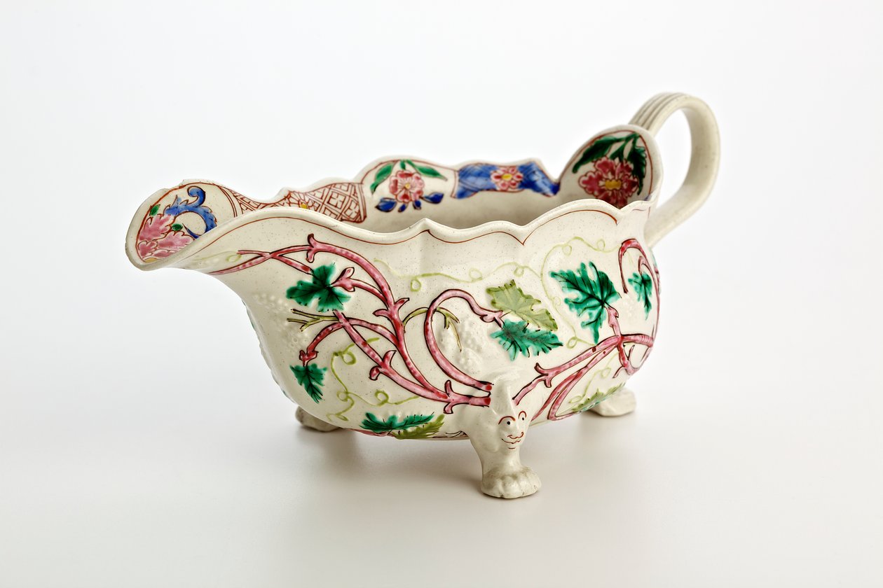 Barco de molho de Staffordshire, c.1760 (louça de barro) de English School