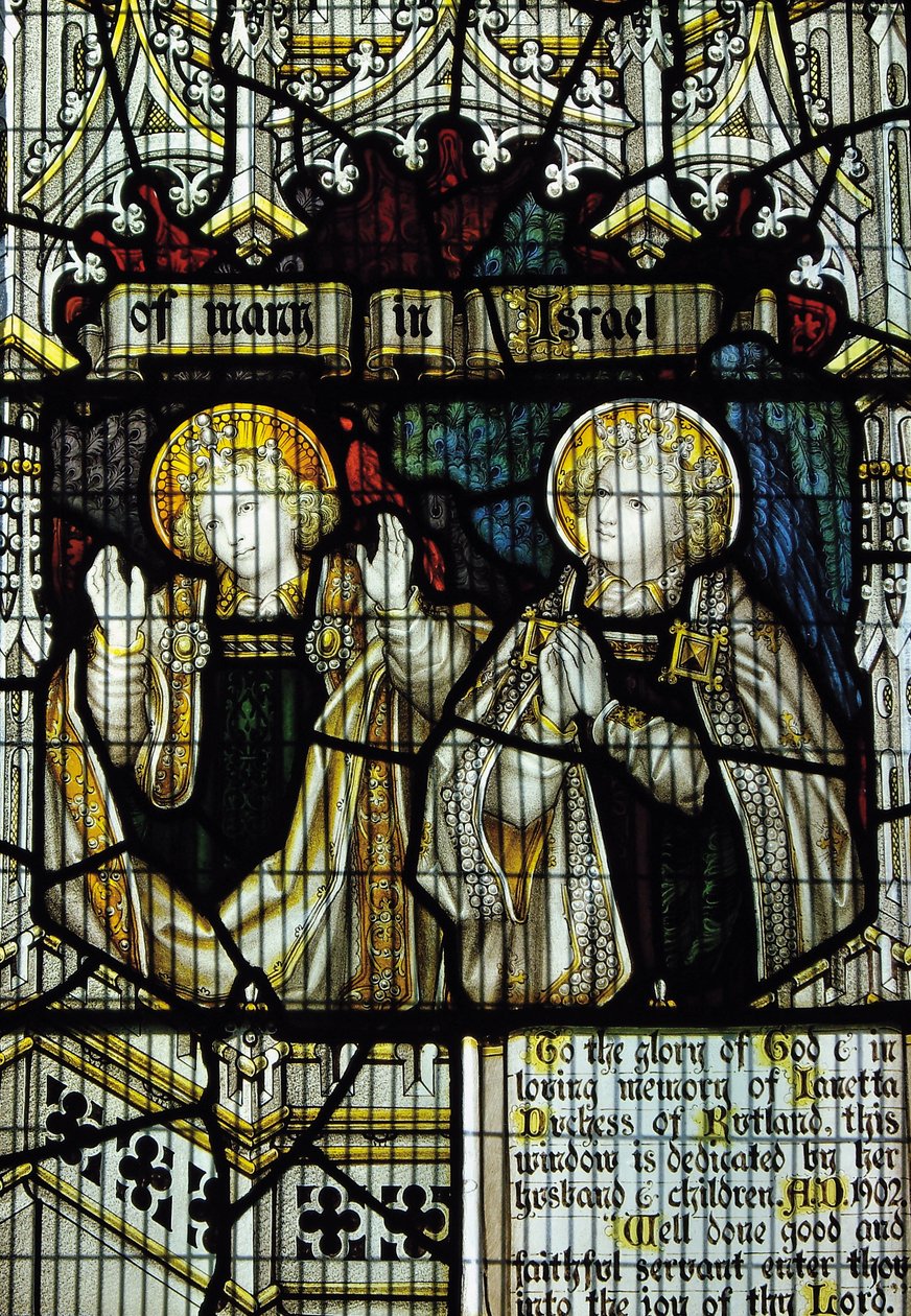 Vitral dedicado a Janetta, 7ª Duquesa de Rutland, Transept do Sul de English School