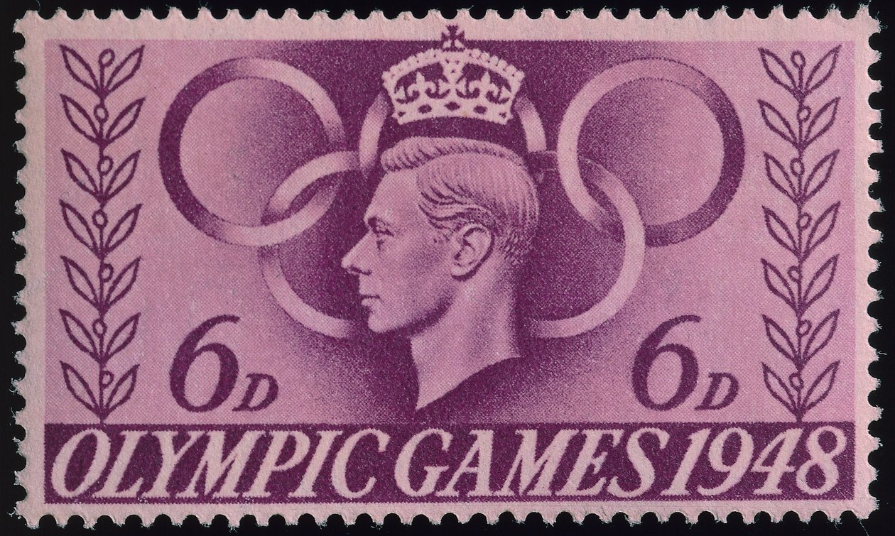 Carimbo a comemorar os Jogos Olímpicos de Londres de 1948 de English School