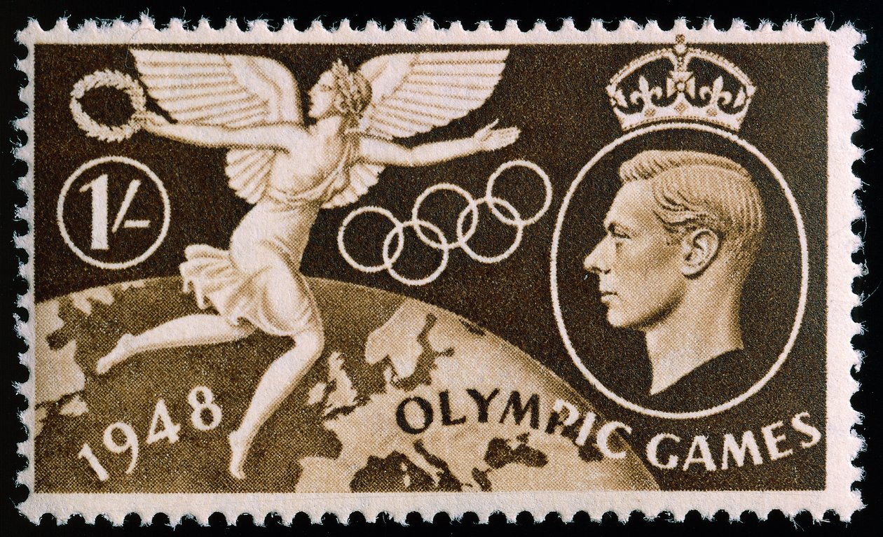 Carimbo a comemorar os Jogos Olímpicos de Londres de 1948 de English School