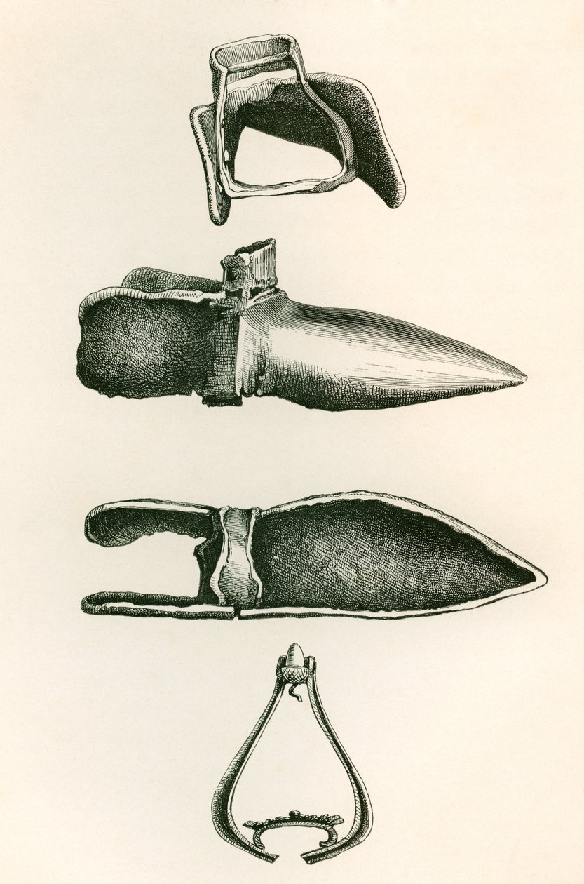 Estribos e Sollerets, do Exército Britânico: As suas Origens, Progresso e Equipamento, publicado em 1868. de English School