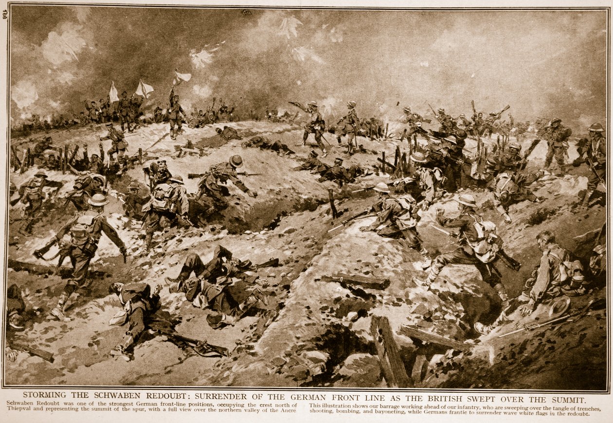 Assaltando o Reduto de Schwaben: rendição da Linha de Frente Alemã como os britânicos varreram a cúpula, 1914-19 de English School