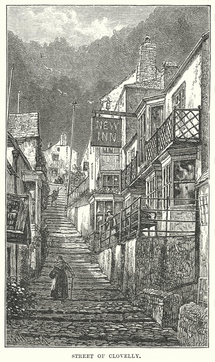 Rua de Clovelly (gravura) de English School