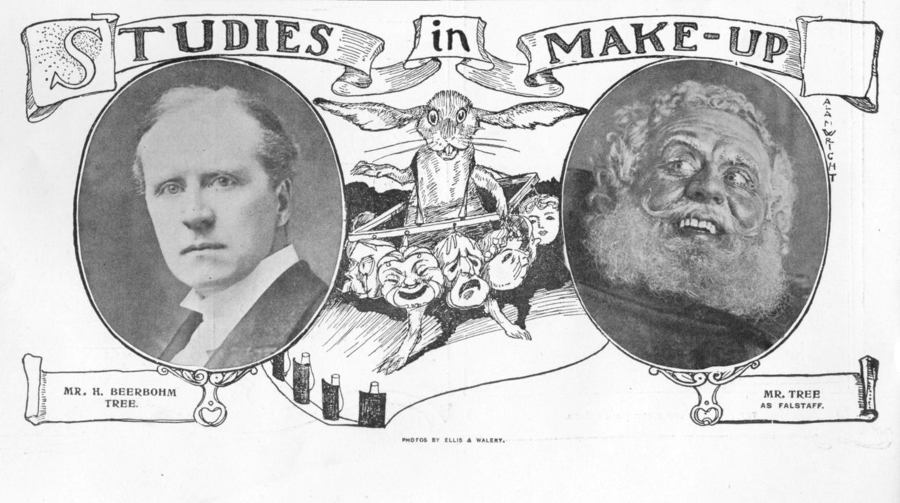 Estudos em maquiagem, ilustração de The King, 1 de junho de 1901 de English School