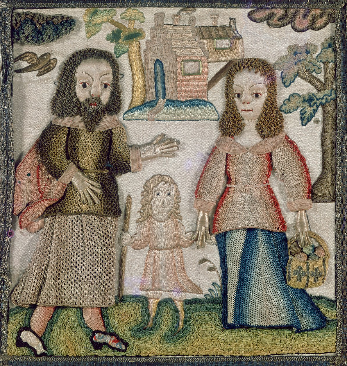 Caixão Stumpwork, Inglês, c.1660 de English School
