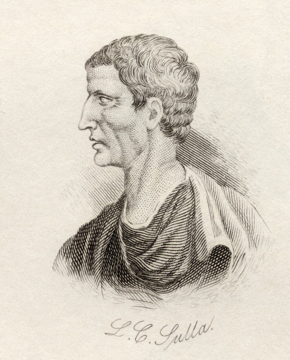 Sulla, do &39;Crabb&39;s Historical Dictionary&39;, publicado em 1825 de English School