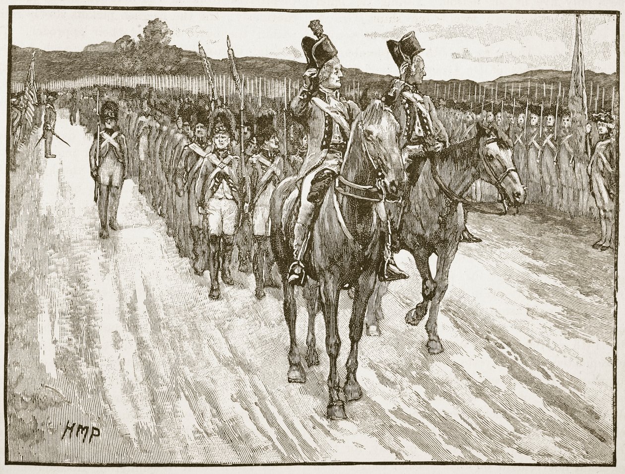 Rendição de lorde Cornwallis, cidade de York, 1781, ilustração da história ilustrada de Cassells da Inglaterra (foto sépia) de English School