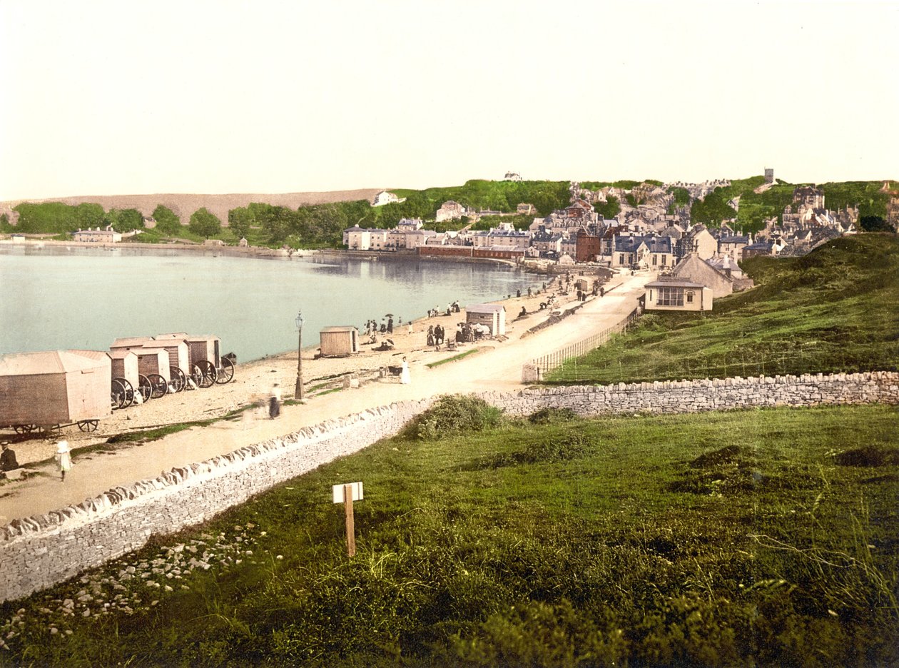 Swanage (foto colorida à mão) de English School